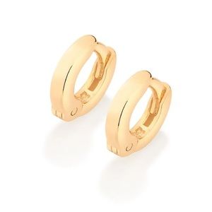 Rommanel 18k gold plated hypoallergenic simple cartilage earring huggies hoops
